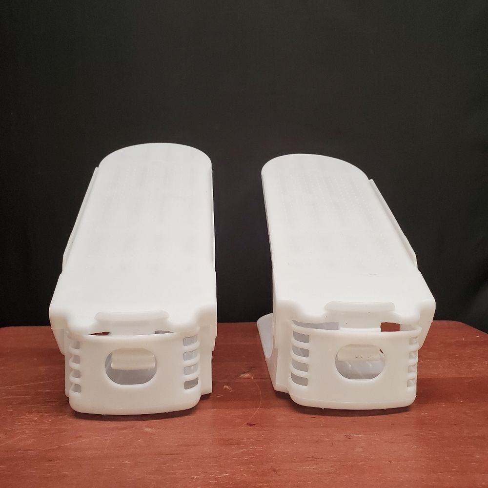 Shoe Slot Space Saver Stacker Organizers in White 12 Pieces. - Picture 4 of 8